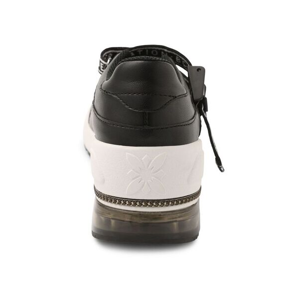 BCBGENERATION Womens Black 1" Platform Chain Willa Wedge Training Shoes 8.5 M - Picture 2 of 4